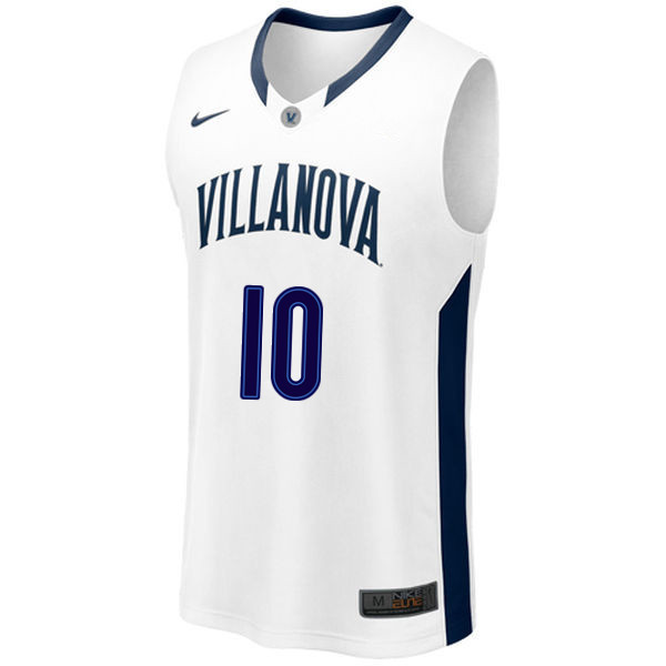 Men #10 Donte DiVincenzo Villanova Wildcats College Basketball Jerseys Sale-White - Click Image to Close